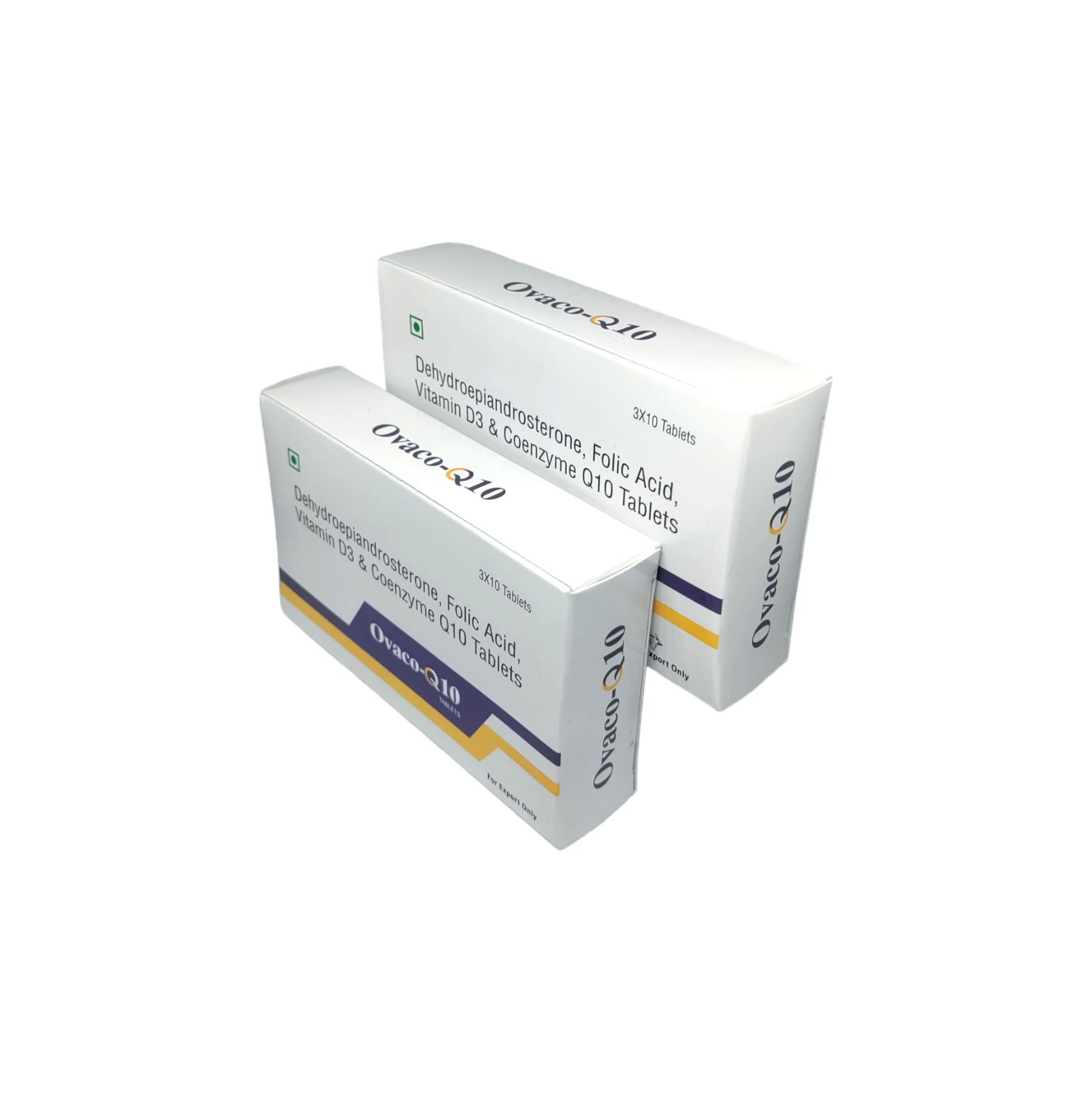Ovaco-Q10 | 75 mg + 100 mg + 4.5 mg + 3000 IU | Tablet | ওভাকো - কিউ-১০ | ট্যাবলেট