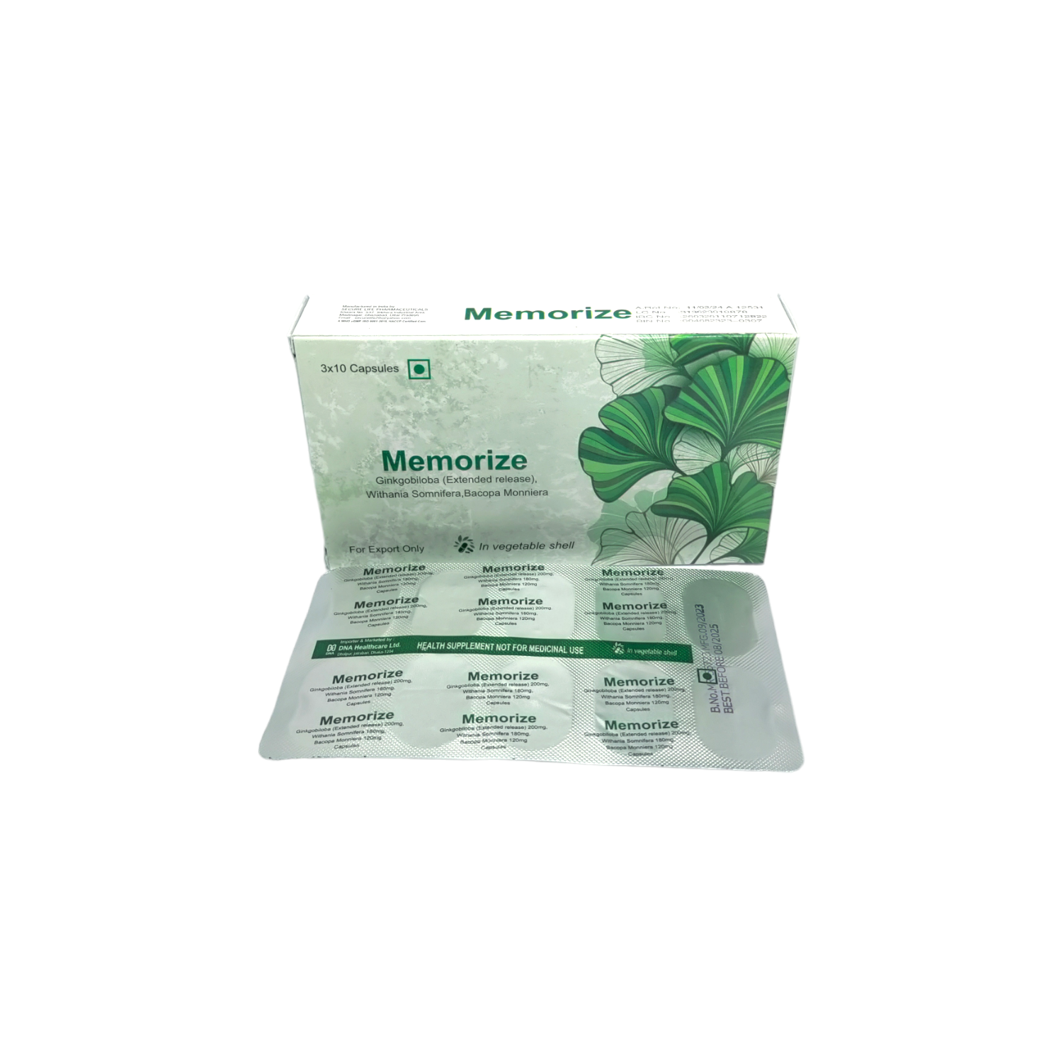 Memorize | Capsule | 200 mg + 180 mg + 120 mg | মেমোরাইজ  | ক্যাপসুল